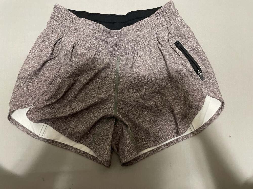 Lululemon Tracker Short V 4" Heather Lux Multi Black Size 6